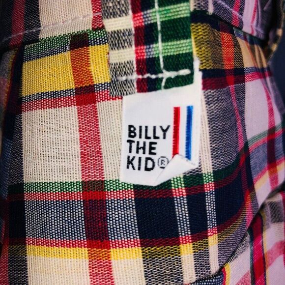 Vintage 60s Billy the Kid Plaid Shorts Boys M Preppie - Picture 4 of 5